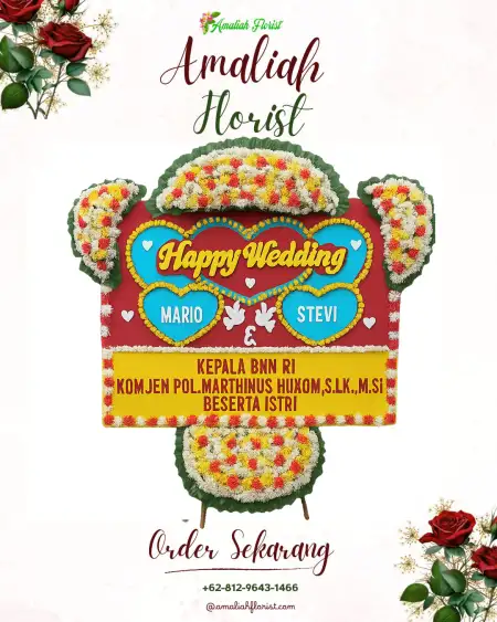 Papan Bunga Pernikahan Ogan Campang